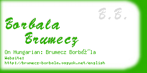 borbala brumecz business card